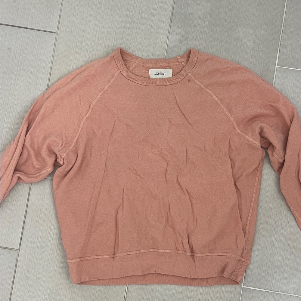 THE GREAT. Women's Terracotta Crew Neck Sweater